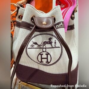 Hermes Upcycle Crossbody Bucket Bag and Hermes Gift Bag!